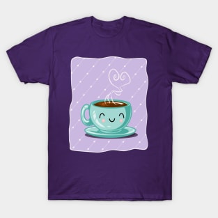 Happy Coffee Purple T-Shirt